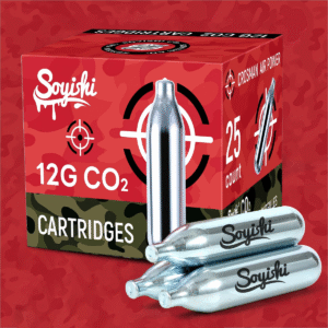 25 Count 12 Gram CO2 Cartridges for Paintball for BB Gun, Airsoft, Air Gun, Pepper Gun P2P HDP