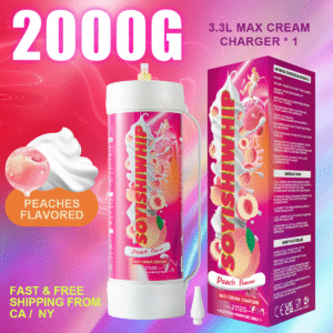 3.3L Whipped Cream Charger 99.9%-Purity N2O Peach Flavor